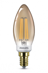 Kaarslamp filament E14 goud