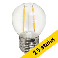 15 stuks LED lamp E27 | Kogel G45 | Filament | 3000K
