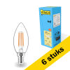 Aanbieding: 6x 123led LED lamp E14 | Kaars C35 | Filament | 2700K | 4.5W (40W)