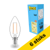 Aanbieding: 6x 123led LED lamp E14 | Kaars C35 | Filament | 2700K | Dimbaar | 2.5W (25W)