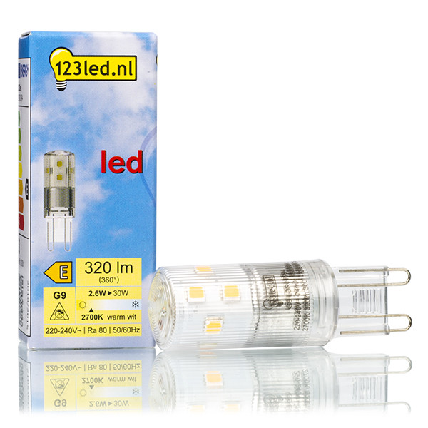 123led G9 LED capsule | SMD | Helder | 2700K | 2.6W (30W)  LDR01694 - 1