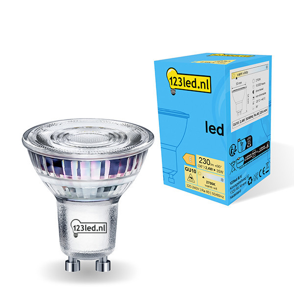 123led GU10 LED spot | 2700K | 2.4W (35W)  LDR01716 - 1