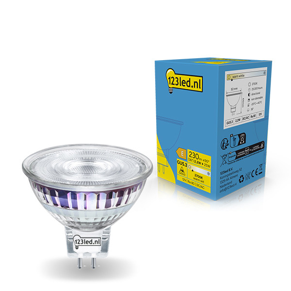 123led GU5.3 LED spot | 2700K | 2.2W (23W)  LDR01740 - 1