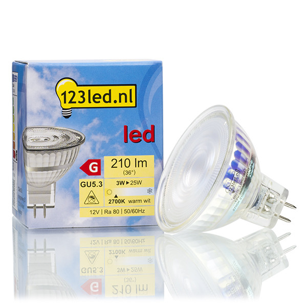 123led GU5.3 LED spot | 2700K | 3W (25W)  LDR01642 - 1