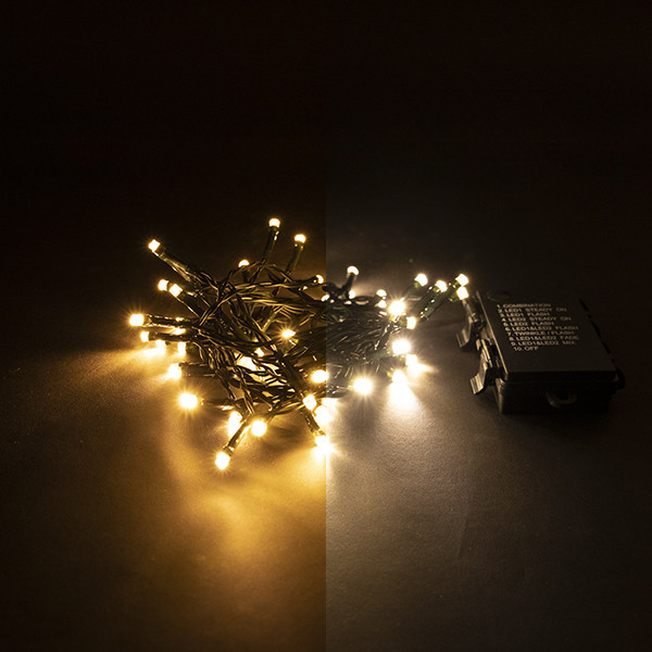 trog Gek vroegrijp Kerstverlichting op batterijen 3,9 meter | extra warm wit & warm wit | 48  lampjes met timer 123led 123led.nl