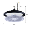 123led LED High Bay lamp 200W | 4000K | 28.000 lumen | IP65 | Lumileds  LDR06732 - 6