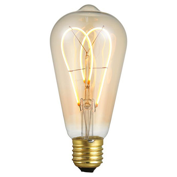 123led LED lamp E27 | Edison ST64 | Filament | Goud | 2000K | Dimbaar | 5W (34W)  LDR09107 - 1