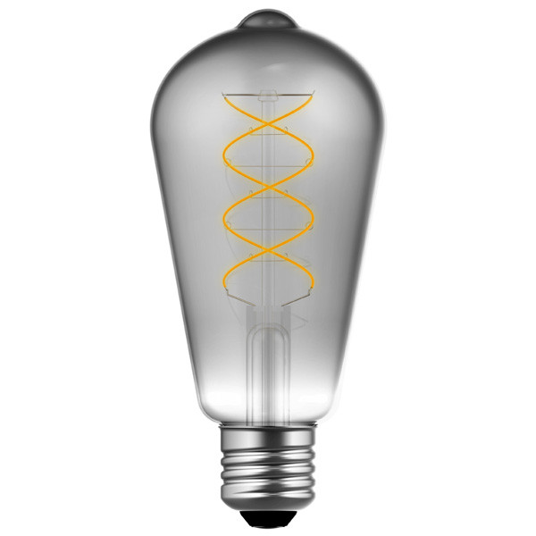 123led LED lamp E27 | Edison ST64 | Spiraal filament | Smokey | 1800K | Dimbaar | 4.5W  LDR06768 - 1