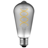 123led LED lamp E27 | Edison ST64 | Spiraal filament | Smokey | 1800K | Dimbaar | 4.5W  LDR06768