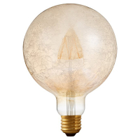 123led LED lamp E27 | Globe G125 | Filament | Ice | Goud | 2000K | Dimbaar | 4W (21W)  LDR09185