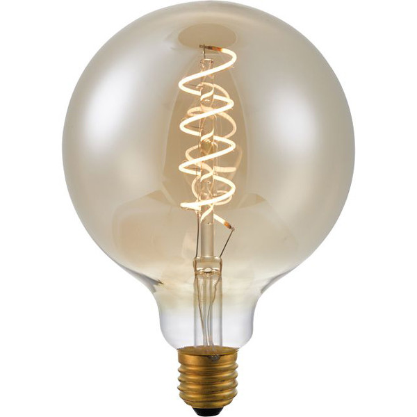 vastleggen Marco Polo titel 123led LED lamp E27 | Globe G125 | Spiral Filament | Goud | 2200K | Dimbaar  5W 123led 123led.nl