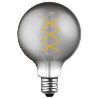 123led LED lamp E27 | Globe G95 | Spiraal filament | Smokey | 1800K | Dimbaar | 4.5W