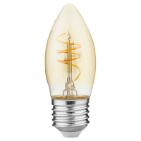 123led LED lamp E27 | Kaars C35 | Filament | Goud | 2200K | Dimbaar | 4.2W (40W)  LDR09127