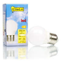 123led E27 led-lamp kogel mat warm wit 2.2W (25W)