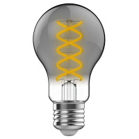 123led LED lamp E27 | Peer A60 | Spiraal filament | Smokey | 1800K | Dimbaar | 4.5W  LDR06766