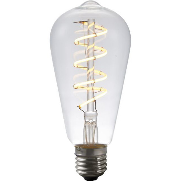 Email rol ornament Led Filament Edison lamp helder dimbaar (E27, 4.5W, 2200K, ST64) 123led  123led.nl