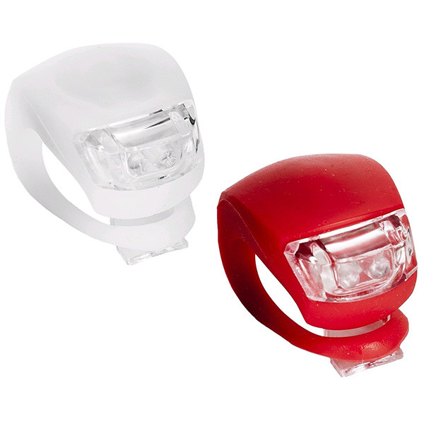Led fietslamp | op batterij | wit en rood licht 123led