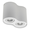 Led opbouwspot | Rond | Wit | 2x GU10 fitting