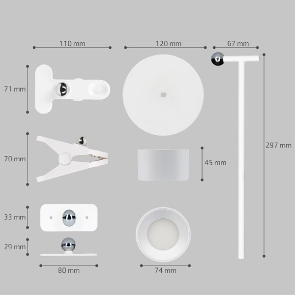 123led Oplaadbare tafellamp 3-in-1 | 3000-4000-6000K | Wit | 1.8W  LDR06784 - 6