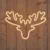 Neonverlichting hertenkop 62 cm | warm wit | voor buiten | 123led huismerk