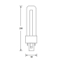 Bailey LED PL lamp | G23 | 3000K | 530 lumen | 4.5W (9W)  LBA00145 - 2
