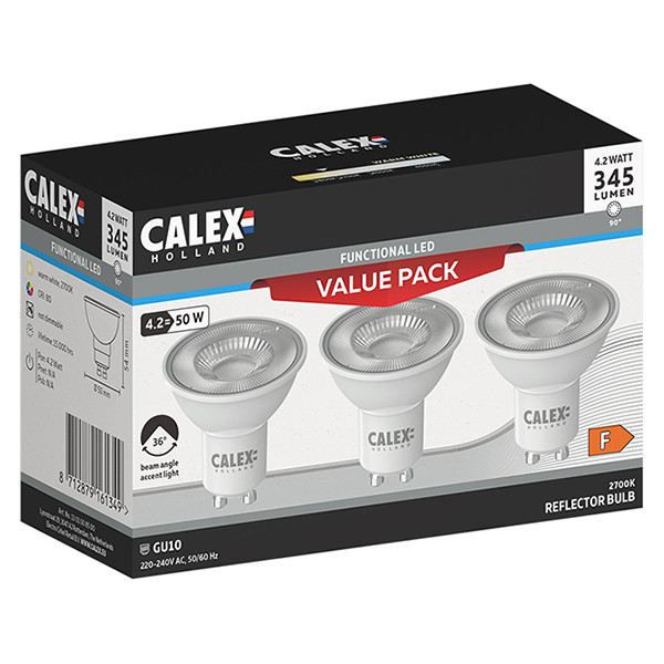 Calex GU10 LED spot | 2700K | 4.2W (50W) 3 stuks  LCA00963 - 1