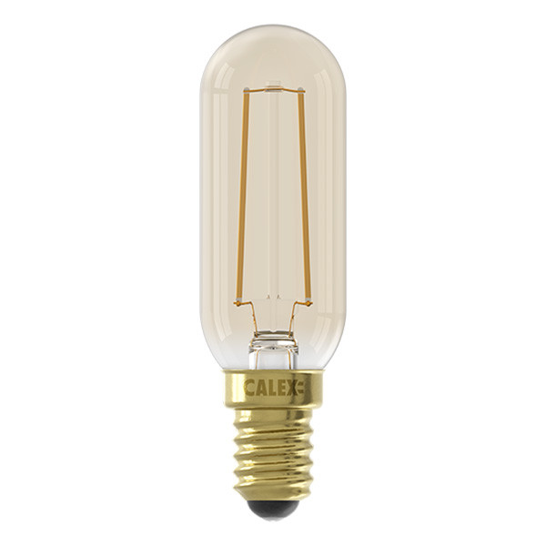 Giotto Dibondon Smaak heilig Calex LED lamp | E14 | Buis T25 | Goud | 2100K | Dimbaar 3.5W (25W) Calex  123led.nl