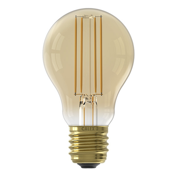 krassen Ingenieurs steekpenningen Calex LED lamp | E27 | Peer A60 | Goud | 2100K | Dimbaar 7.5W (60W) Calex  123led.nl