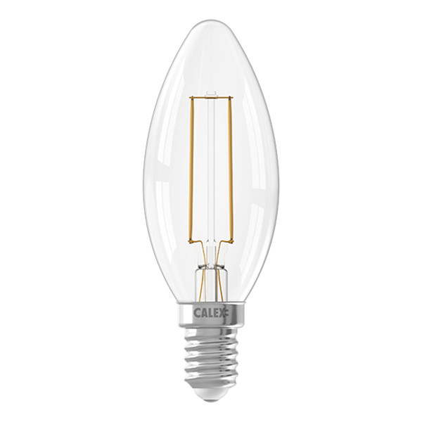 Kenmerkend Metalen lijn In zicht Calex LED lamp E14 | Kaars B35 | Filament | 2700K | Dimbaar | 3.5W (25W)  Calex 123led.nl