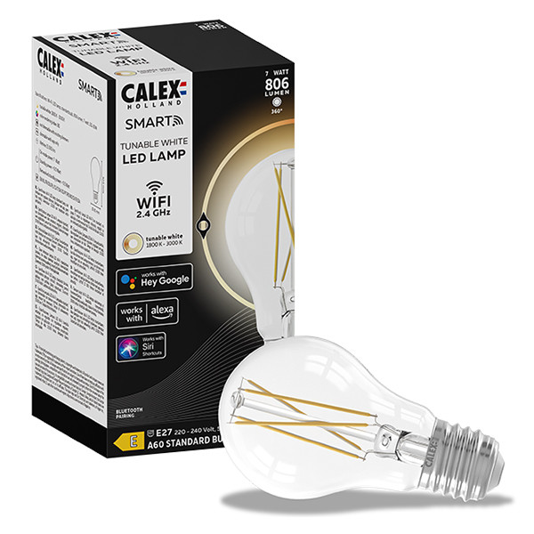 Calex Smart RGB+1800K E27 Ampoule LED Filament - Wifi - Dimmable -  Lampesonline