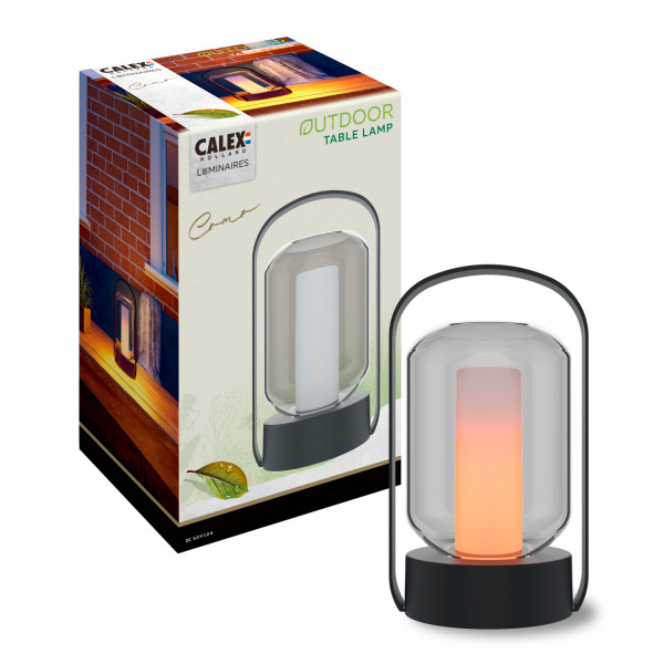 Calex oplaadbare tafellamp | Como | 1700K | Dimbaar | IP44 | Zwart | 1.5W  LCA01037 - 1
