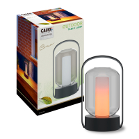 Calex oplaadbare tafellamp | Como | 1700K | Dimbaar | IP44 | Zwart | 1.5W  LCA01037