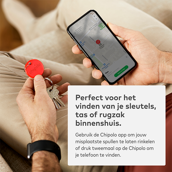 Chipolo One Bluetooth Tracker | Rood  LCH00001 - 4
