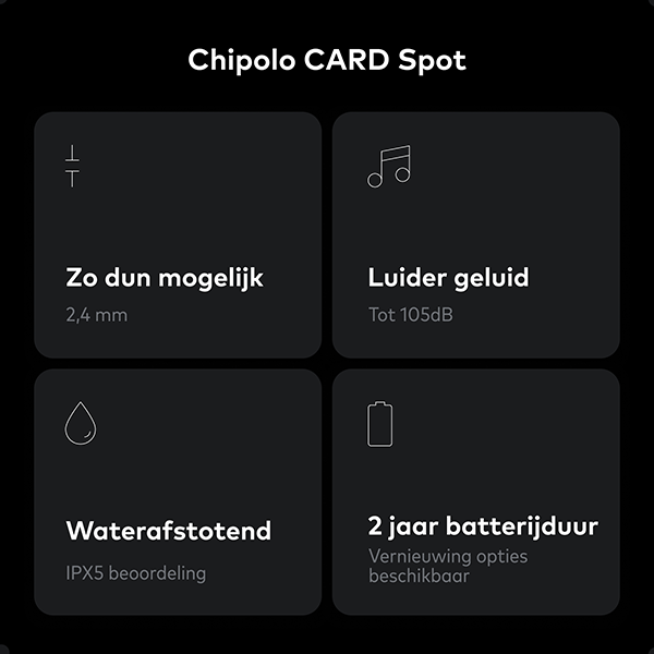 Chipolo Spot Bluetooth Tracker | 1x Card Spot + 1x One Spot  LCH00023 - 7
