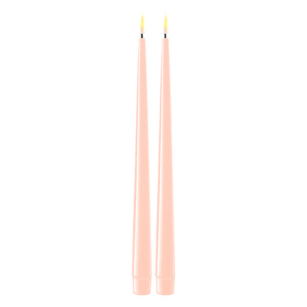 Deluxe HomeArt Led dinerkaars 28 cm | Light Pink | 3D vlam | Shiny | 2 stuks | Deluxe HomeArt  LDH00353 - 1
