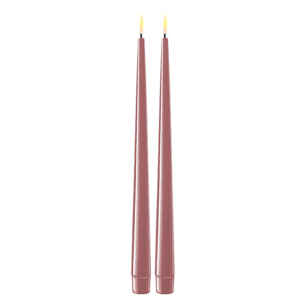Deluxe HomeArt Led dinerkaars 28 cm | Light Purple | 3D vlam | Shiny | 2 stuks | Deluxe HomeArt  LDH00355 - 1