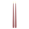 Led dinerkaars 28 cm | Light Purple | 3D vlam | Shiny | 2 stuks | Deluxe HomeArt