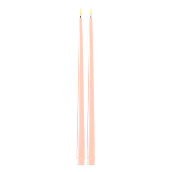 Deluxe HomeArt Led dinerkaars 38 cm | Light Pink | 3D vlam | Shiny | 2 stuks | Deluxe HomeArt  LDH00354 - 1