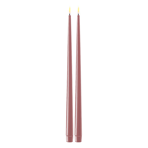 Deluxe HomeArt Led dinerkaars 38 cm | Light Purple | 3D vlam | Shiny | 2 stuks | Deluxe HomeArt  LDH00356 - 1