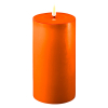 Led kaars 10 x 20  cm | Oranje | 3D vlam | Deluxe HomeArt
