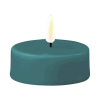 Led waxinelicht 6,1 x 4,5 cm | Jade Green | 3D vlam | 2 stuks | Deluxe HomeArt
