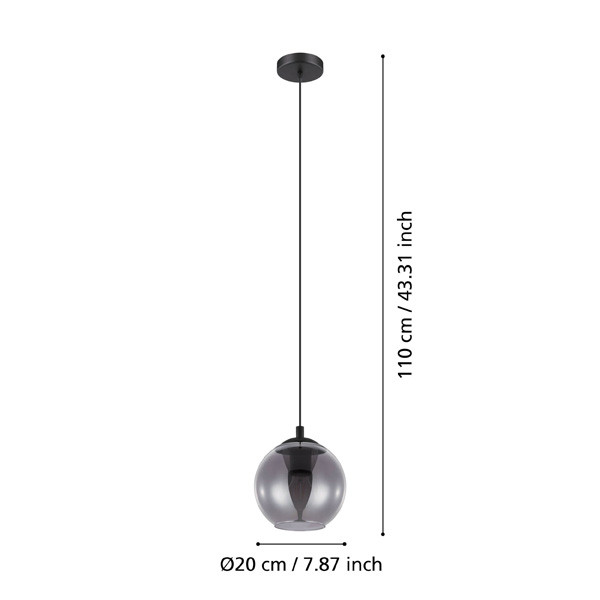 Eglo Hanglamp E27 | Ariscani | Zwart  LEG00176 - 4