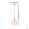 Eglo Hanglamp E27 | Carlton | Koper  LEG00191 - 4