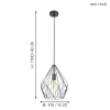 Eglo Hanglamp E27 | Carlton | Zwart  LEG00190 - 4