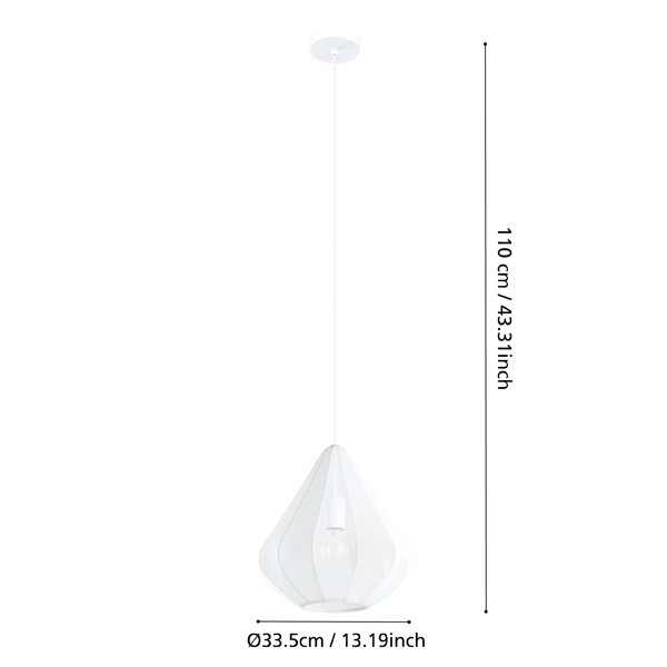 Eglo Hanglamp E27 | Dolwen | Wit  LEG00203 - 4