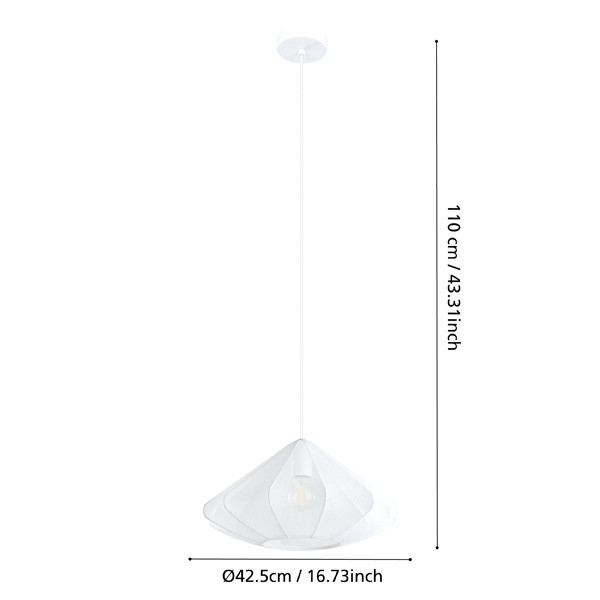 Eglo Hanglamp E27 | Dolwen 1 | Wit  LEG00204 - 4