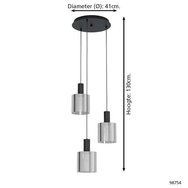 Eglo Hanglamp E27 | Gorosiba | Zwart  LEG00212 - 3