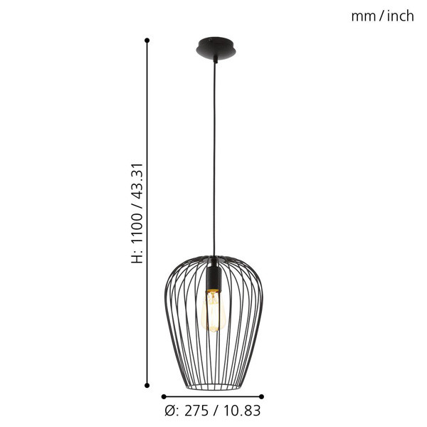 Eglo Hanglamp E27 | Newtown | Zwart  LEG00256 - 4