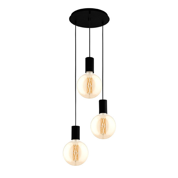 Eglo Hanglamp E27 | Pozueta 3 | Rond |  Zwart  LEG00269 - 2