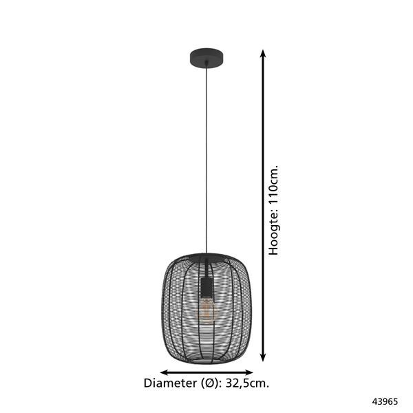 Eglo Hanglamp E27 | Rinroe | Zwart  LEG00271 - 5